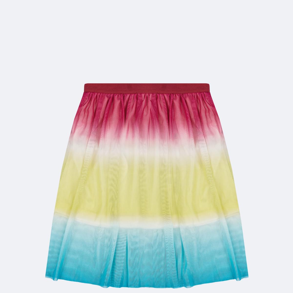 Saia de Tule Pampili Tie Dye Neon