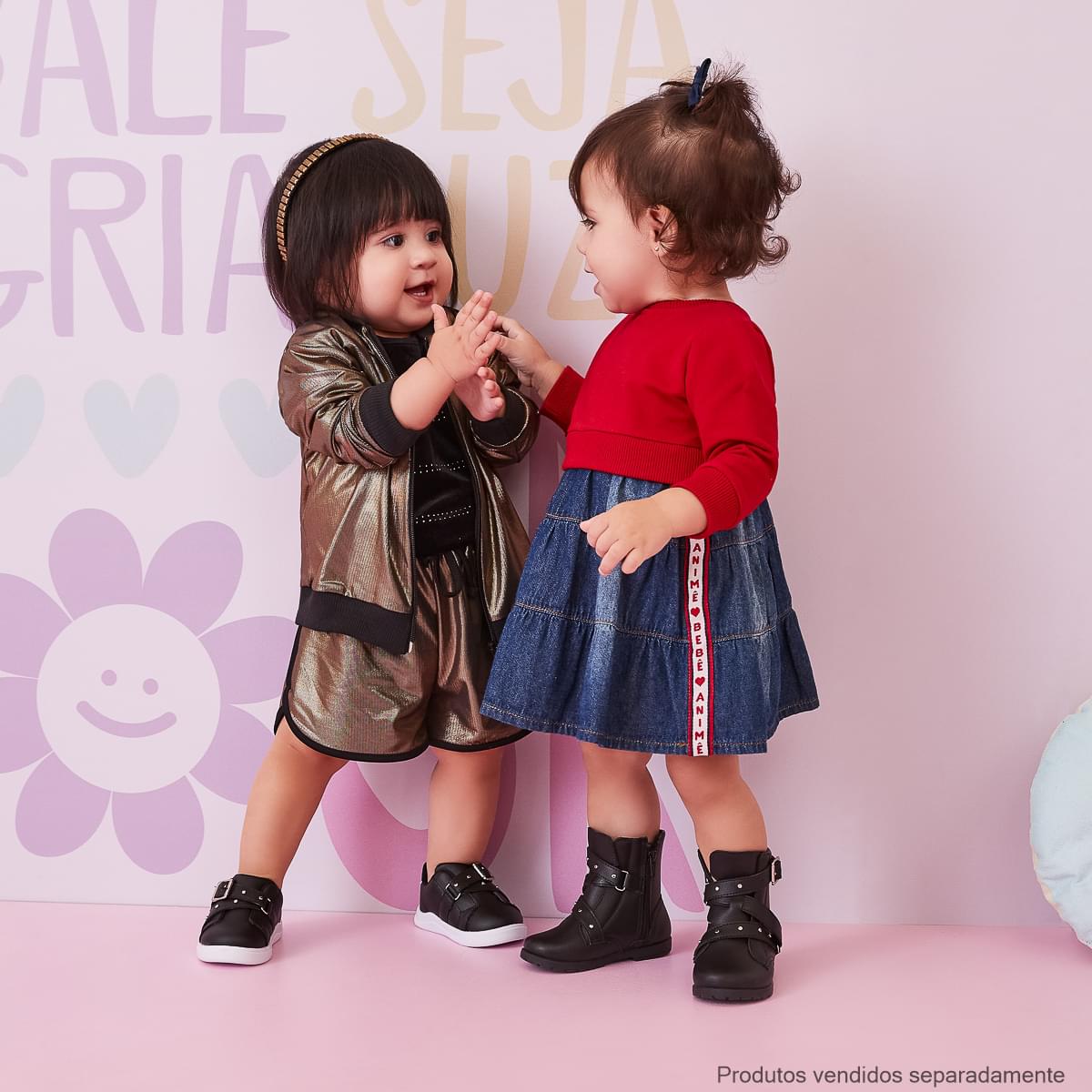 Short Infantil Pampili Rocker Ouro Velho - short bebê