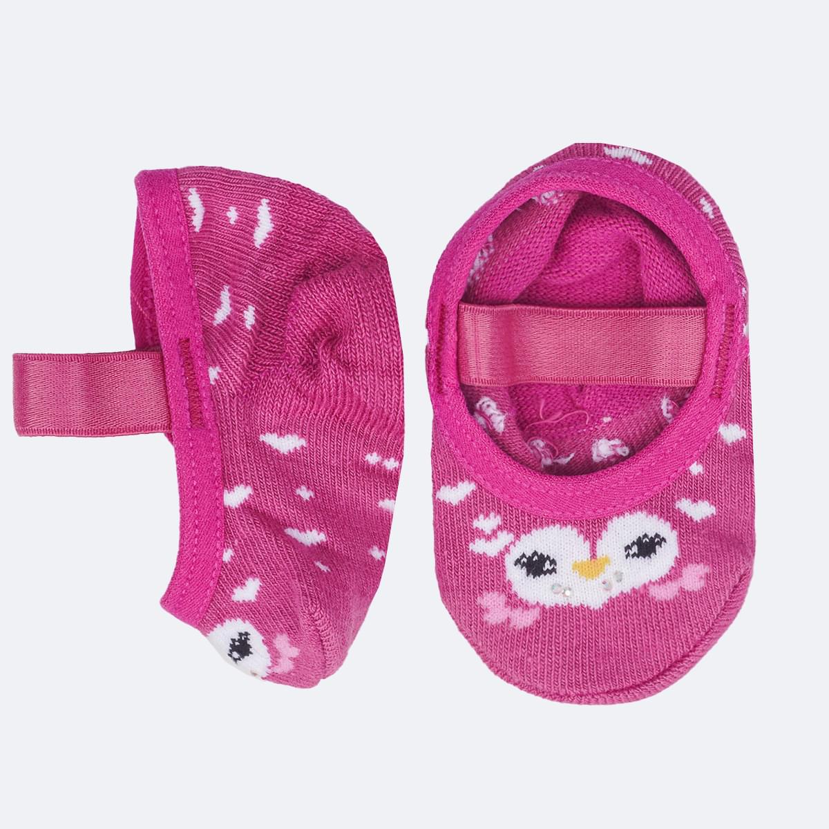 Meia Infantil Pampili Sapatilha Zoo Pink