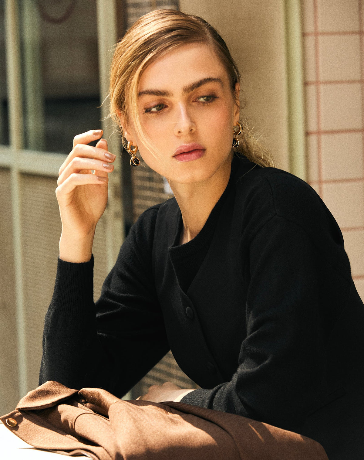 Suéter Cashmere Deluxe Gola Careca - Preto