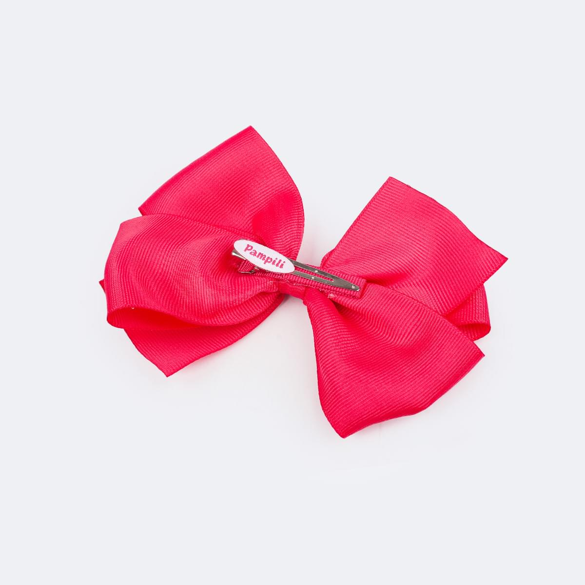 Presilha de Cabelo Pampili Laço Duplo Pink - bico de pato