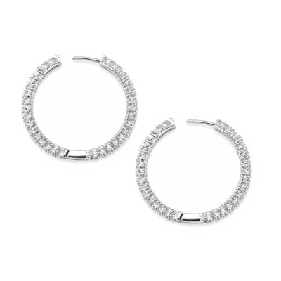 Argola de Prata com Zircônia - 42305