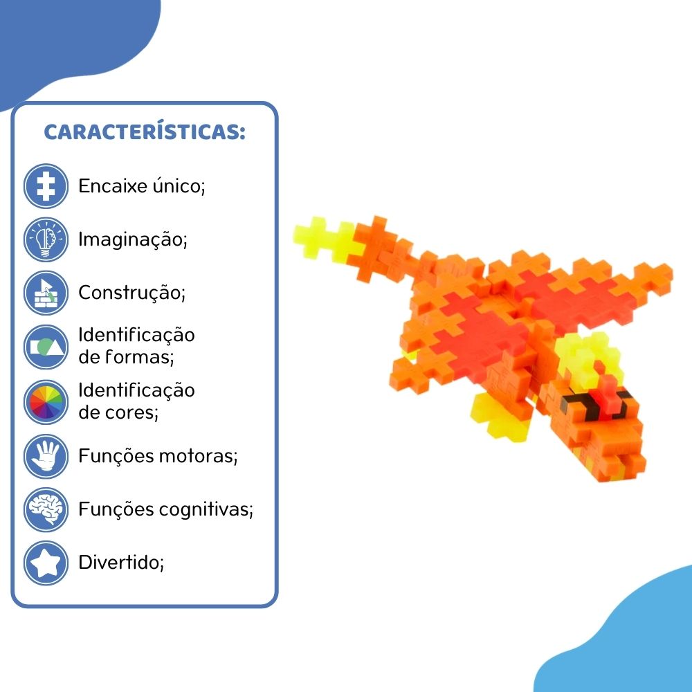 PlusPlus Tubo 100pcs Dragão de Fogo