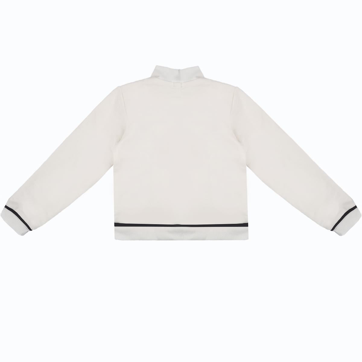 Jaqueta Infantil Feminina Pampili Moletom Cute Girl Off White - costas do moletom