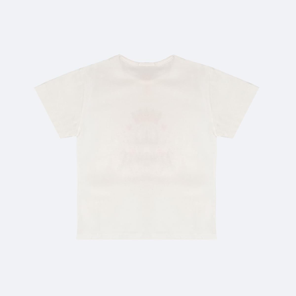 Camiseta Infantil Pampili Love Glitter e Strass Off White - costas camiseta infantil