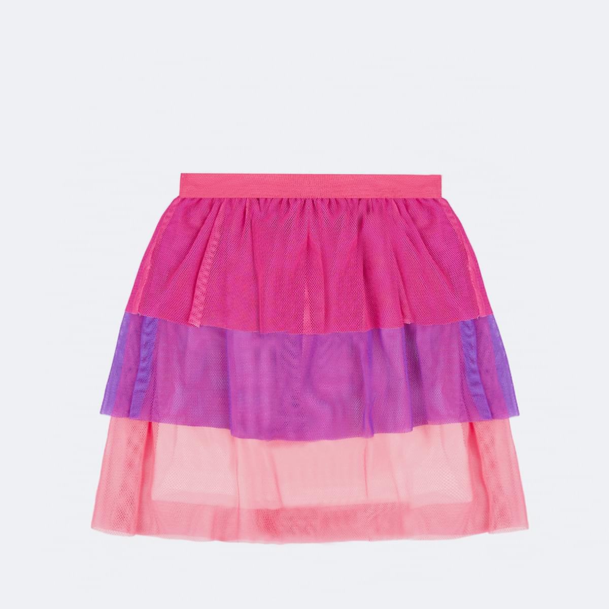Saia de Tule Pampili Camadas Colorida - saia infantil feminina