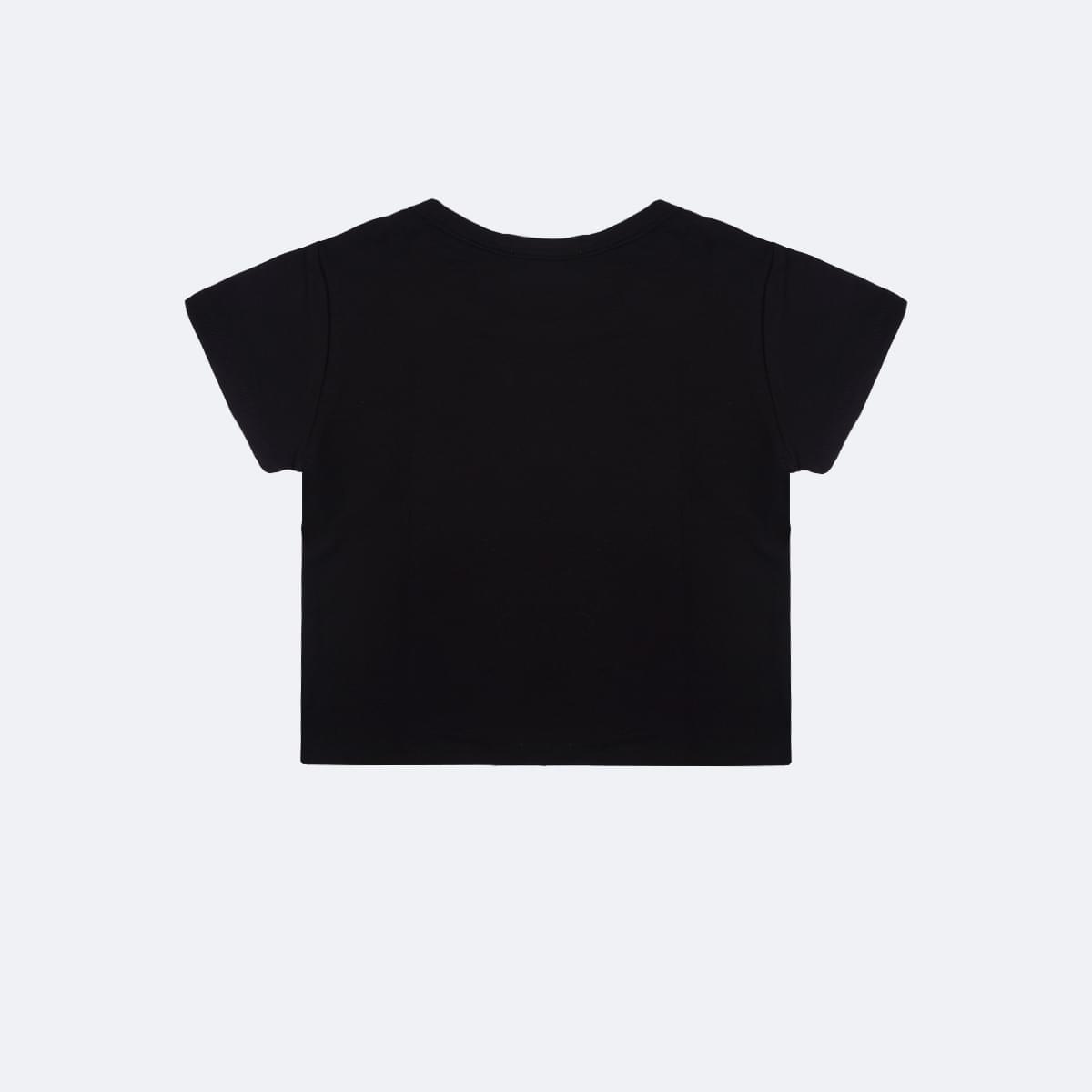 Camiseta Infantil Pampili Happy Metalizada Preta - costas da camiseta infantil