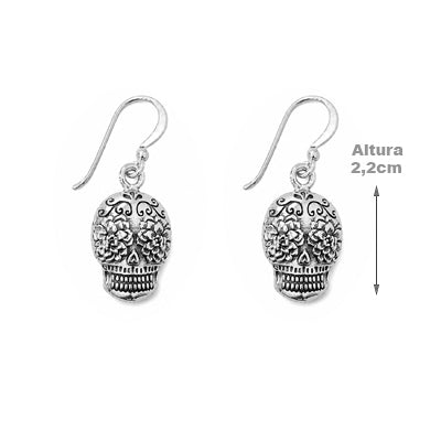 Brinco de Prata Caveira - 49354