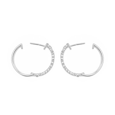 Argola de prata com Zircônia - 49432