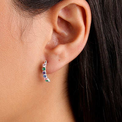 Argola de Prata com Zircônia - 55609