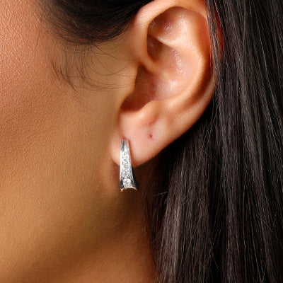 Argola de Prata com Zircônia - 56453