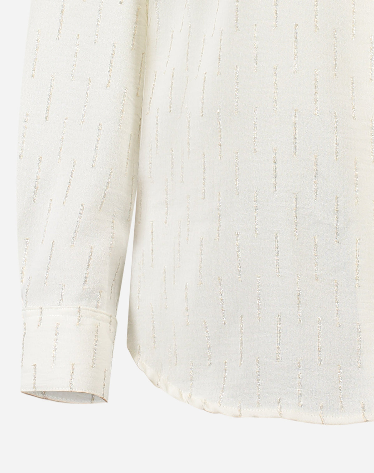CAMISA MANGA LONGA BARRA ARREDONDADA - OFF-WHITE