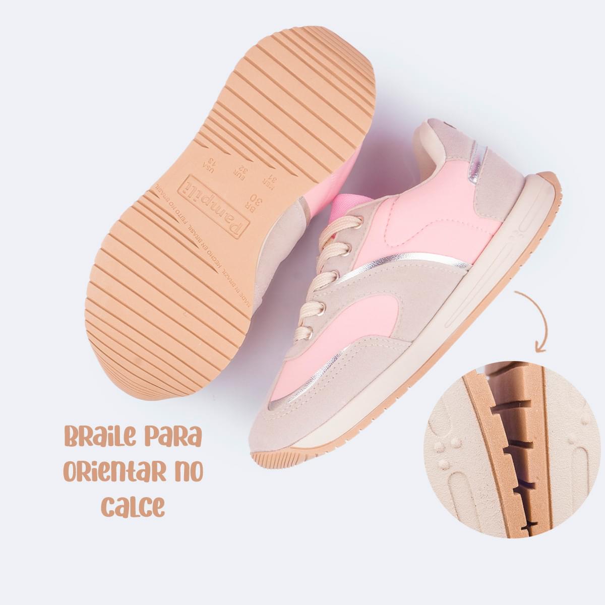 Tênis Infantil Feminino Zeal Rosa Natural