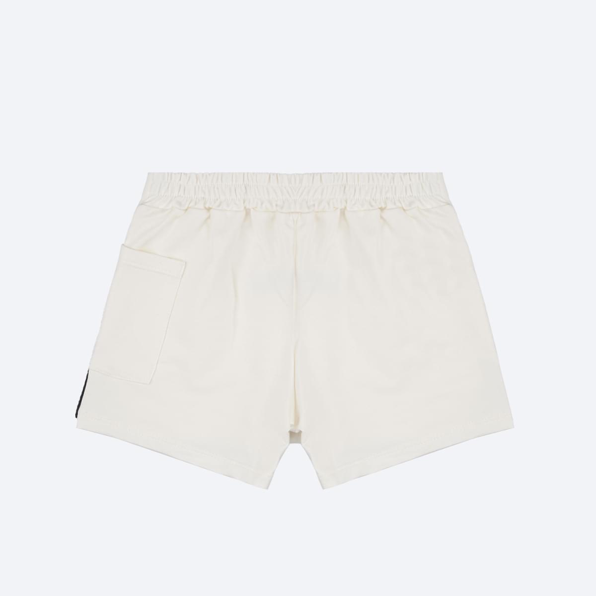 Short Saia Infantil Pampili Fivela Off White e Preto - costas short infantil feminino