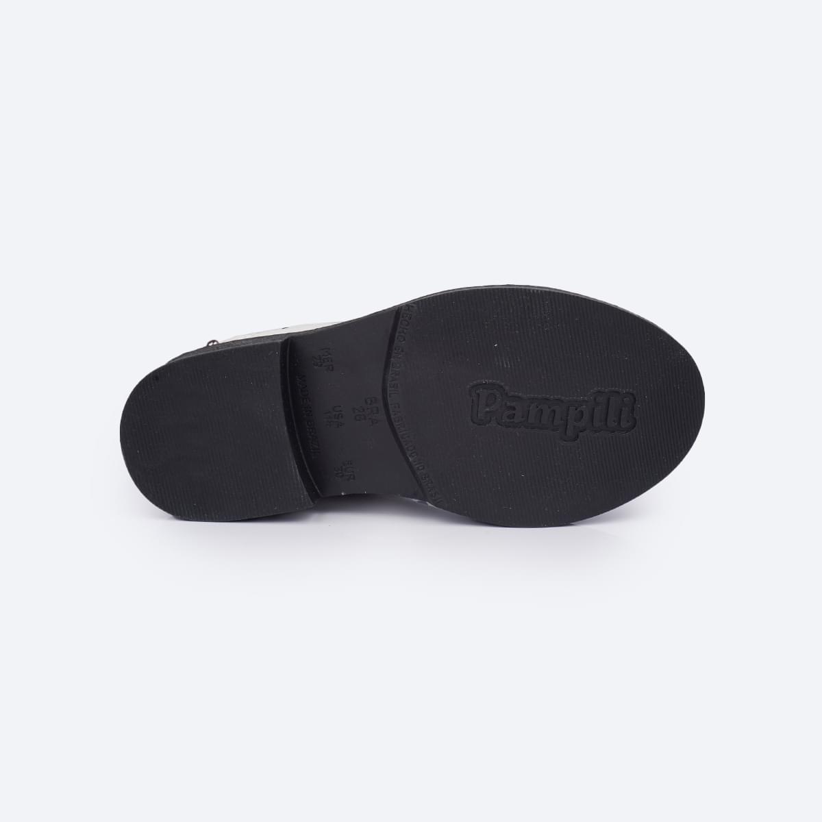 Bota Infantil Feminina Pampili Safira Tachas Branca - sola antiderrapante