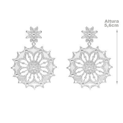 Brinco de Prata Flor - 63577