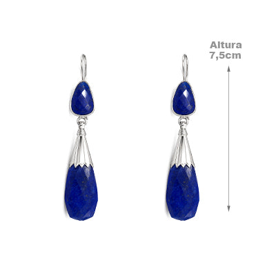 Brinco de Prata Lápis Lázuli - 63580