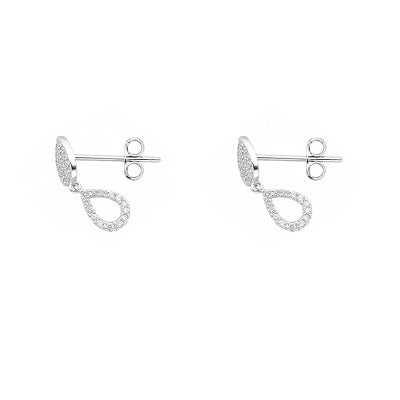 Brinco de Prata com Zircônia - 68303