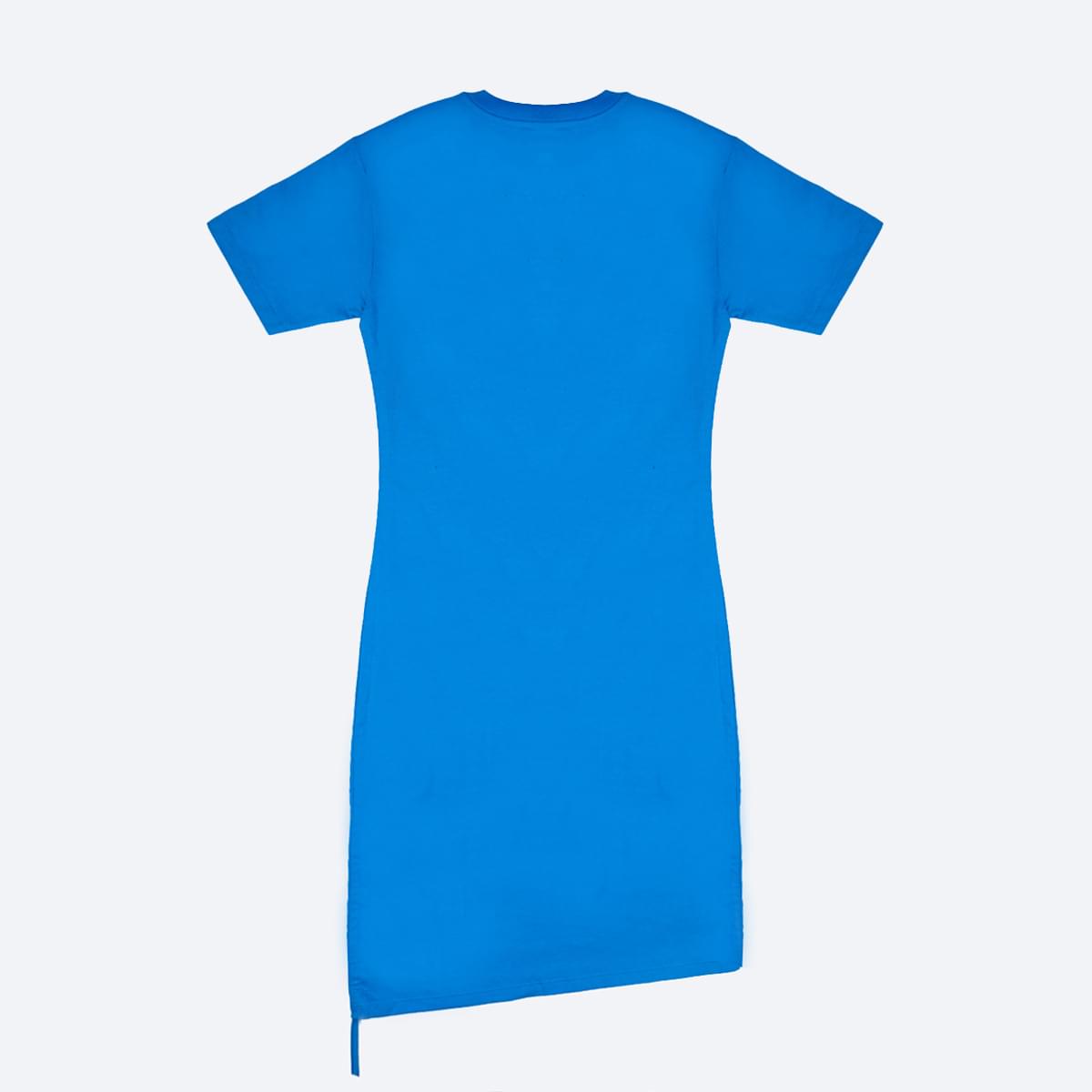 Vestido Infantil Vallen Malha Oversized Azul - costas do vestido ifeminino