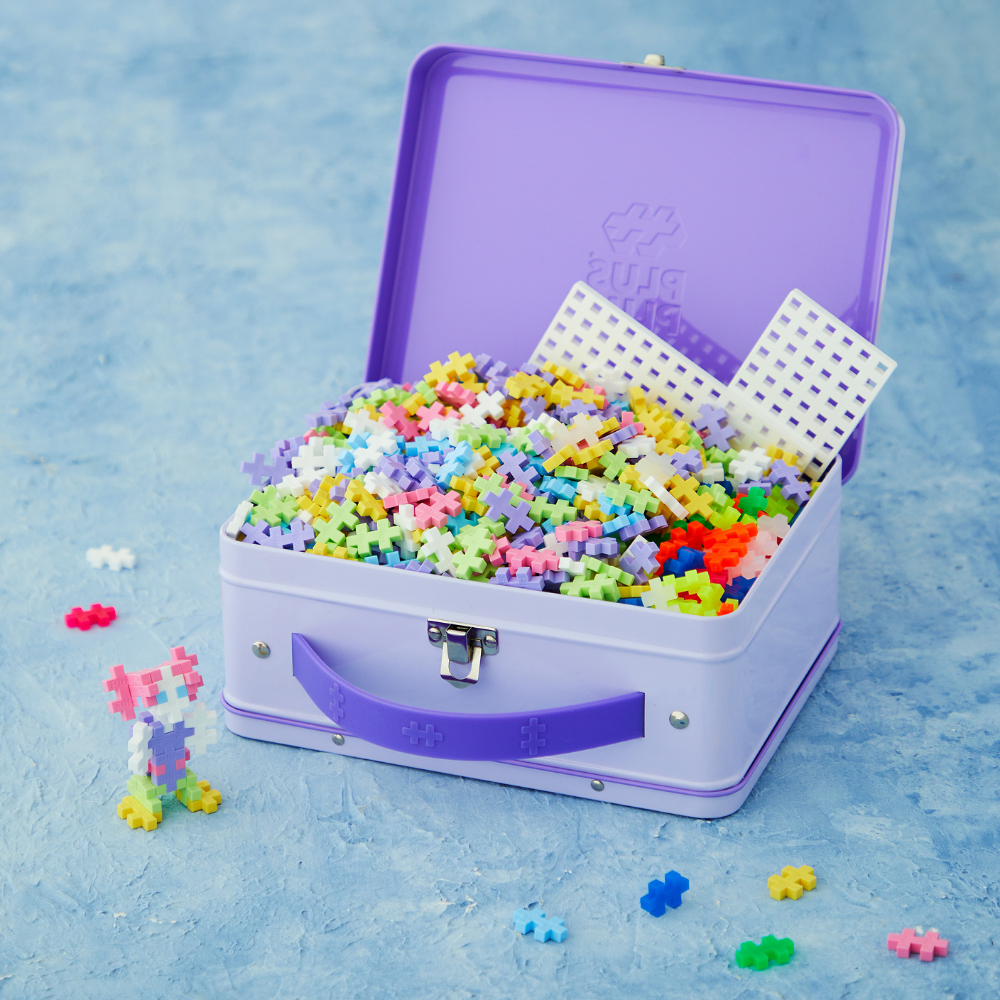 PlusPlus 600pcs Maleta de metal Pastel