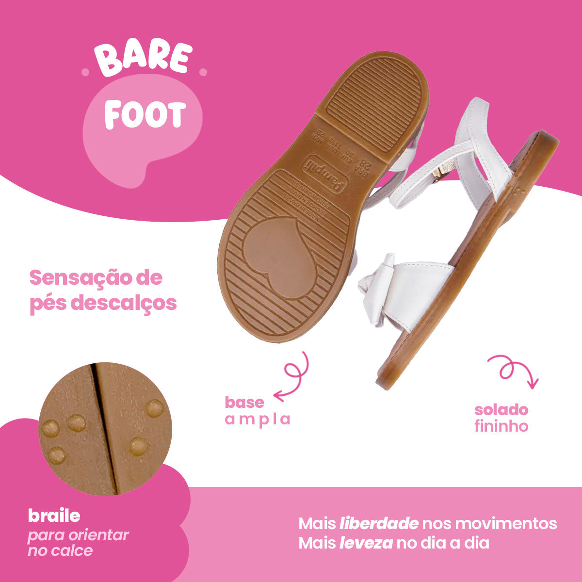 Sandália Infantil Pampili Maitê com Laço Branca
