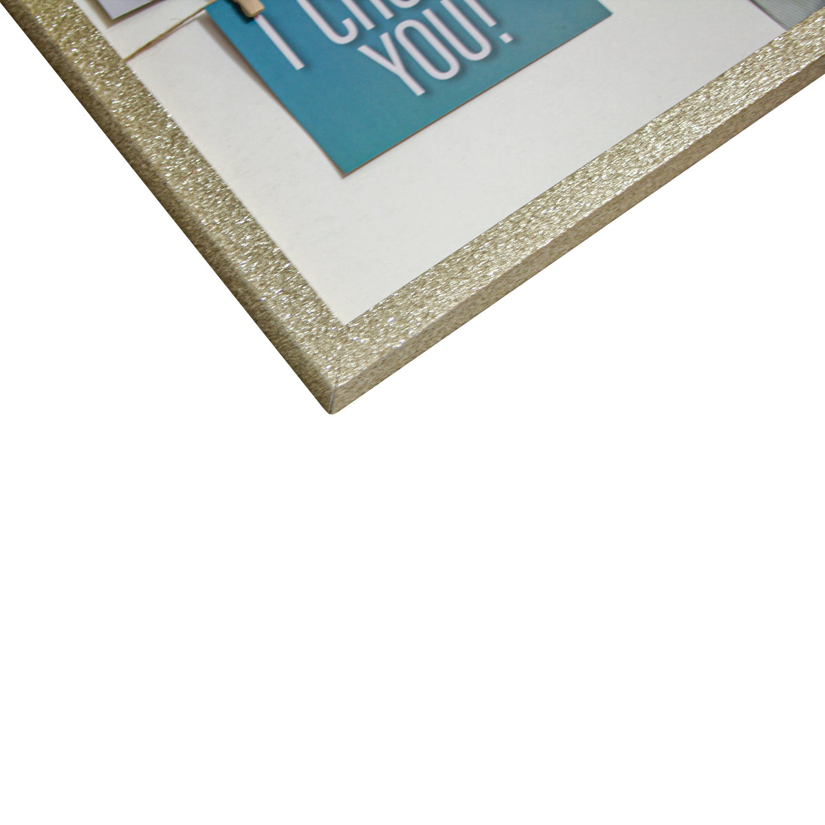 QUADRO COM MOLDURA GLITER DOURADO