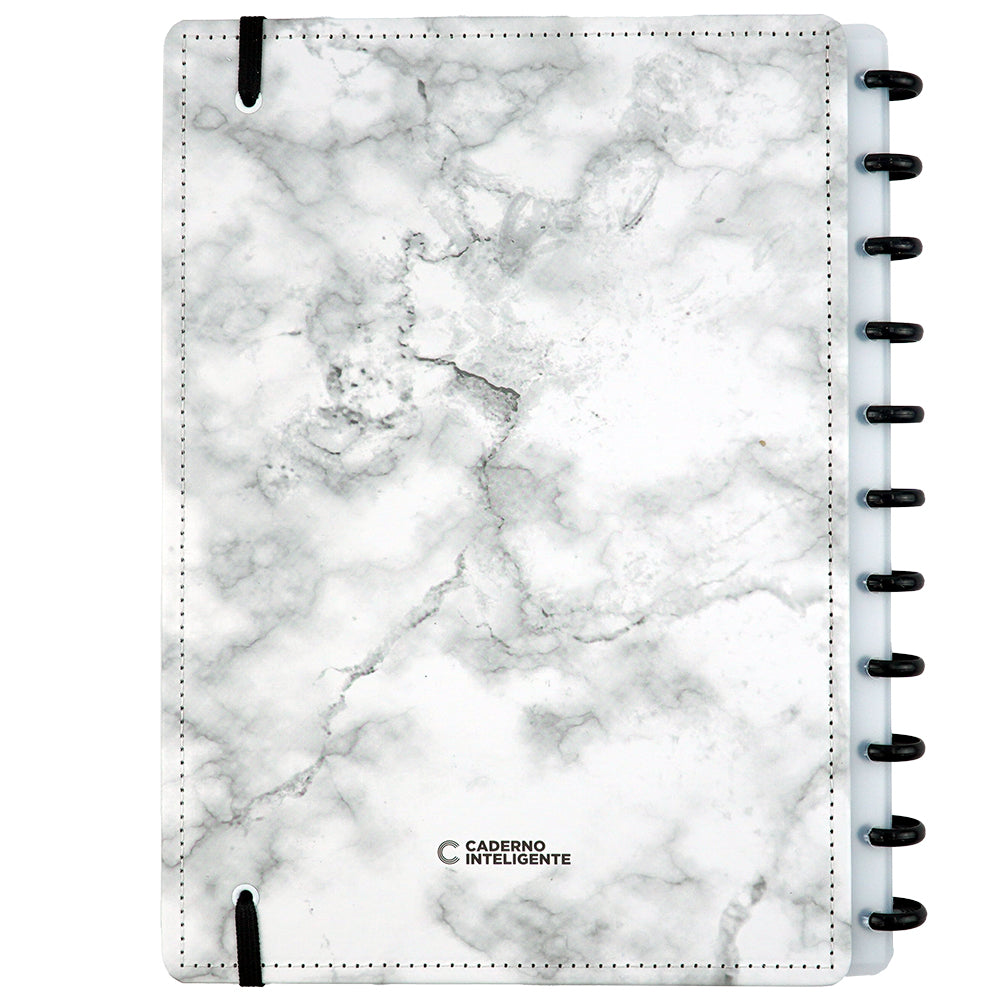 Contracapa do Caderno Deluxe Bianco, tamanho grande.