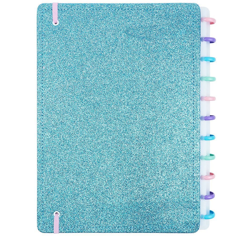 CADERNO LETS GLITTER OCEAN BLUE