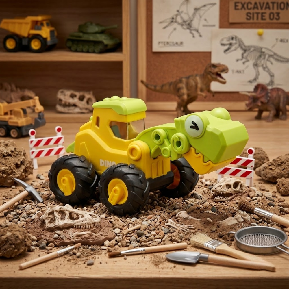 Dinossauro Construção Dino Escavadeira