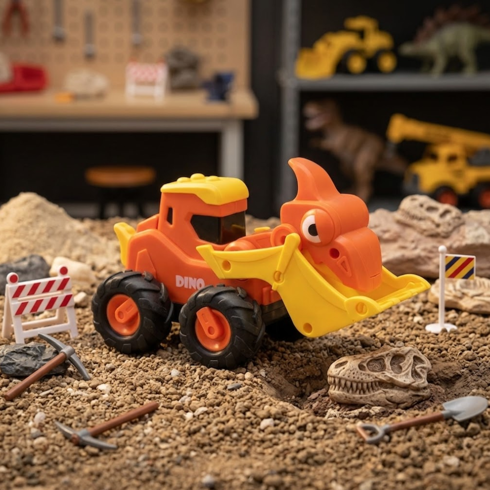 Dinossauro Construção Pá Carregadeira