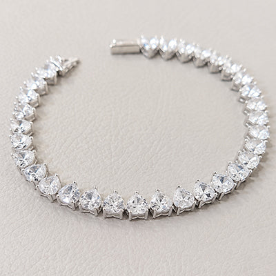Pulseira de Prata Coração - 68407