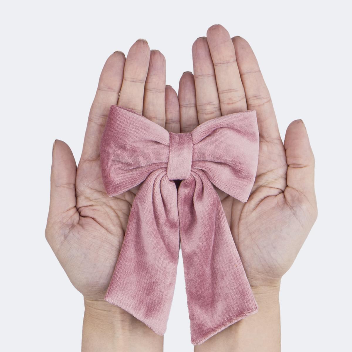 Laço de Cabelo Infantil Pampili Veludo Rosê