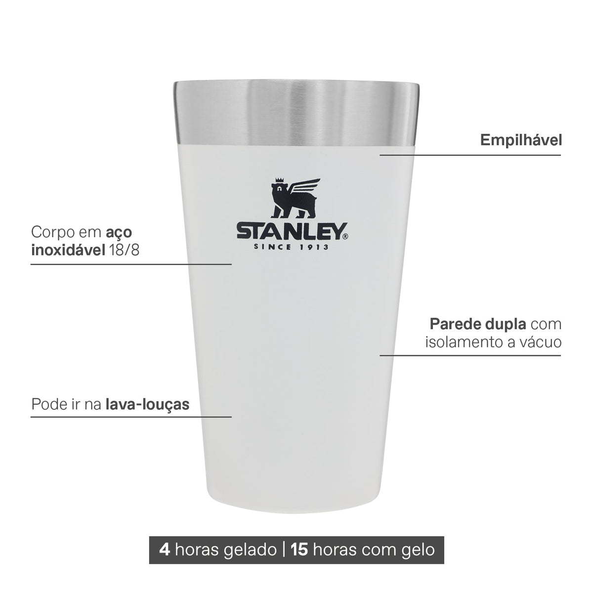 Copo Térmico de Cerveja Stanley Polar | 473ML