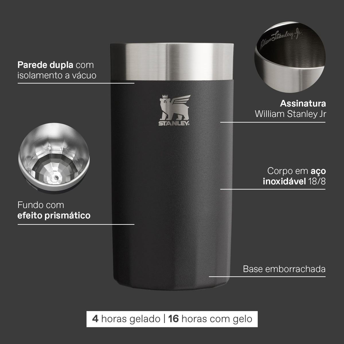 Copo Prismático Alto Ash Bronze Stanley | 381ML