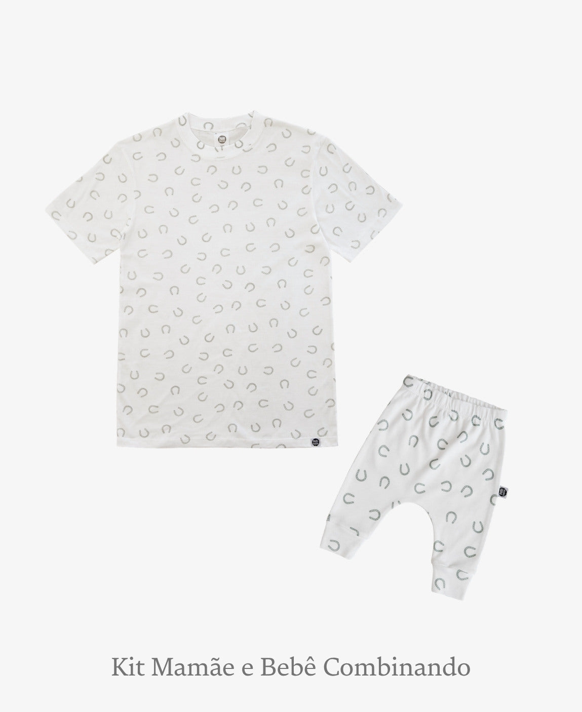 Kit Tal Mãe Tal Filho Camiseta Adulto + Calça Harém Bebê | Lucky