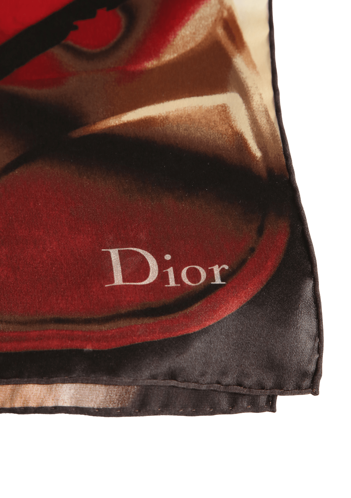 PLUNGING CADILLAC PRINT SILK SCARF