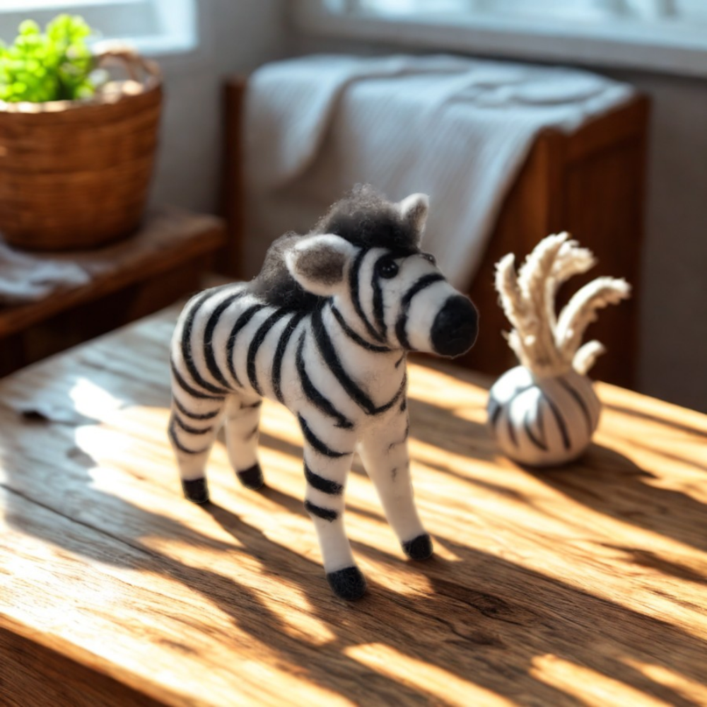 Kit Animais da Floresta 5 pcs, de Feltro de Lã