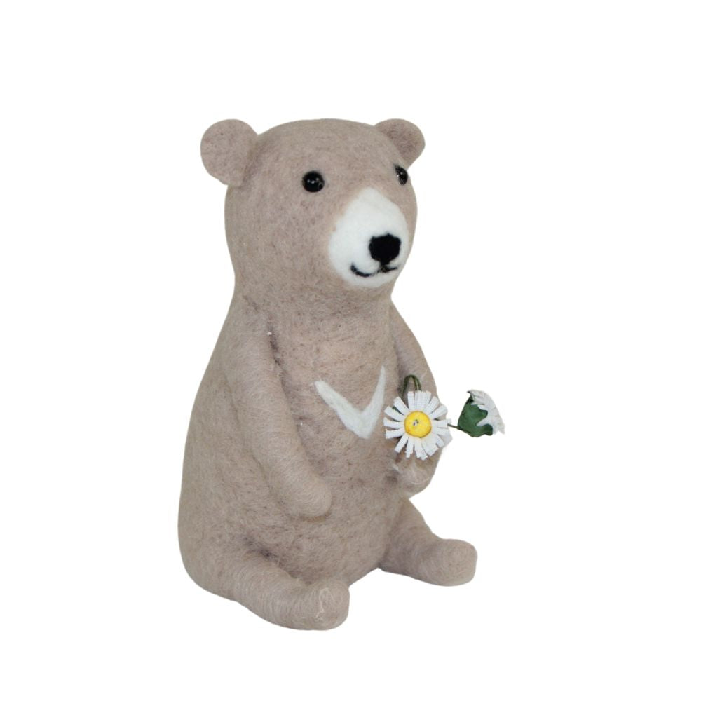 ESCULTURA URSO BEGE DE LA DE FELTRO
