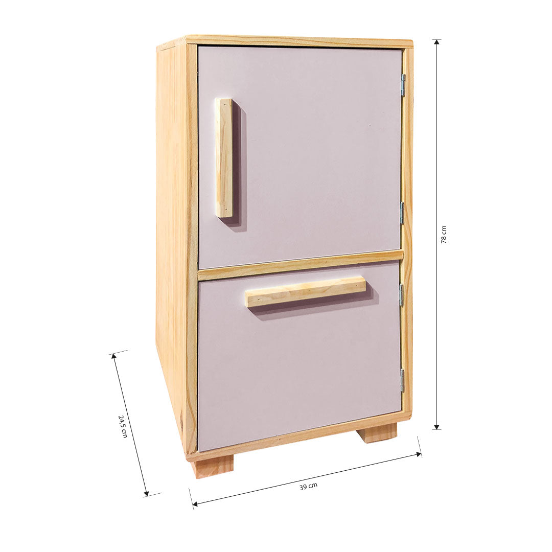 M1 GELADEIRA ESTANTE ROSA EM MDF