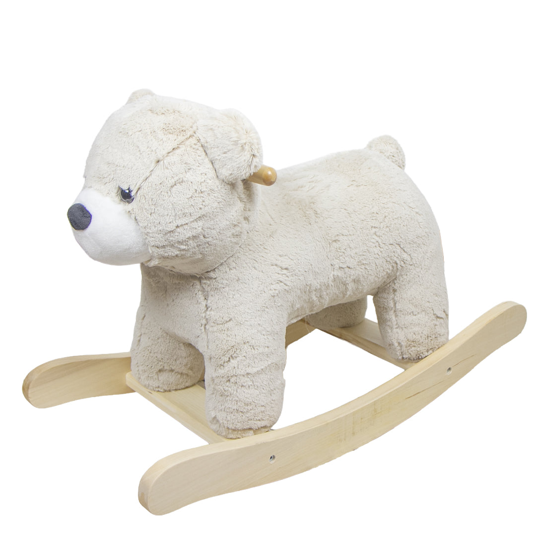 URSO DE BALANCO BEGE MUSICAL