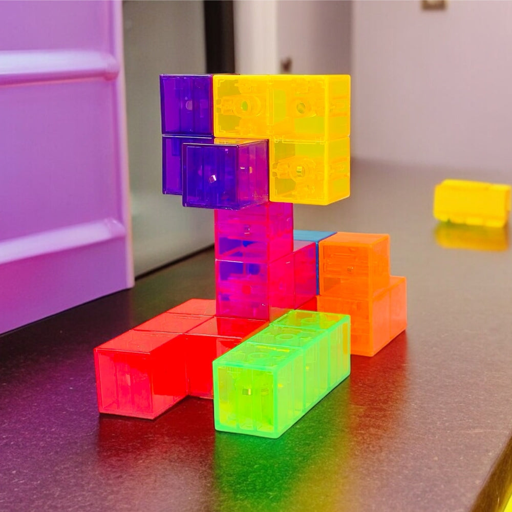 MagForma Cubos Puzzle Translúcido 7 peças