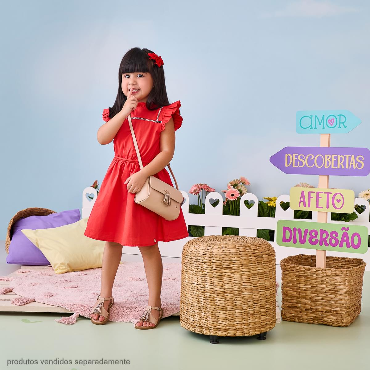 Sandália Infantil Pampili Mini Maitê Tassel Nude