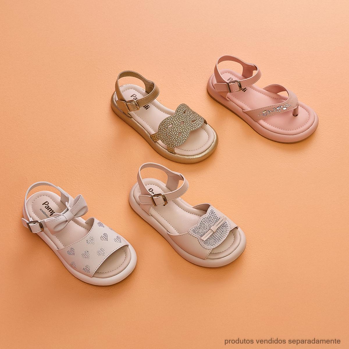 Sandália Infantil Pampili Cora Flatform Gatinho Nude