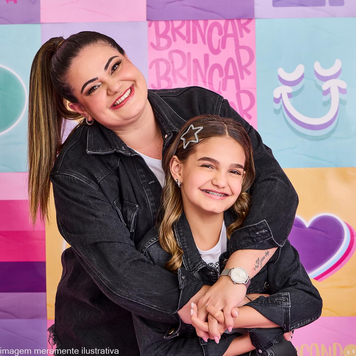 Bolsa Infantil Feminina Tal Filha Tal Mãe Fivela Preta