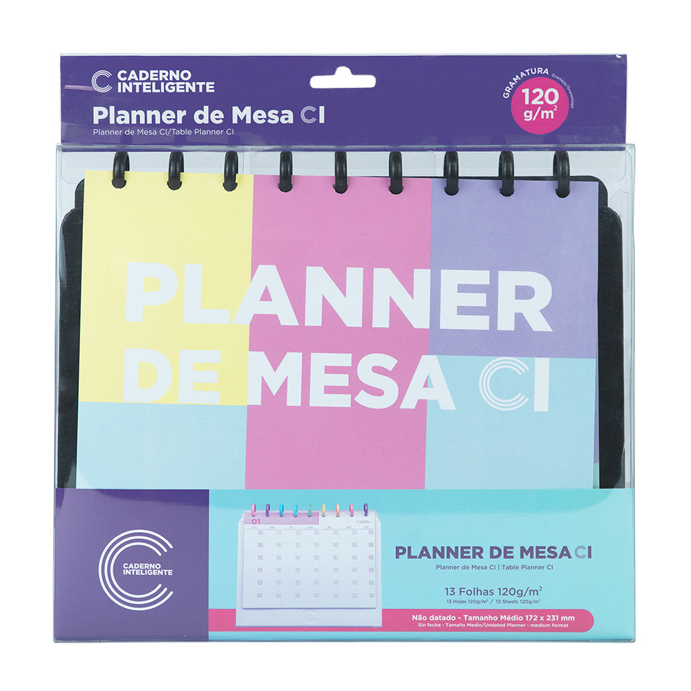 Pacote do Planner de Mesa Black Médio.