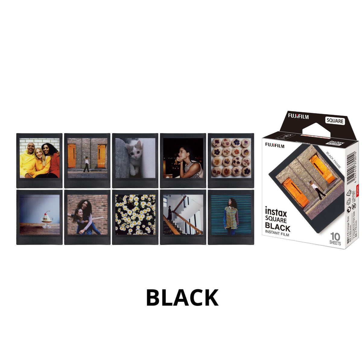 Combo de Filmes Fujifilm instax™ SQUARE Black com 30 Fotos