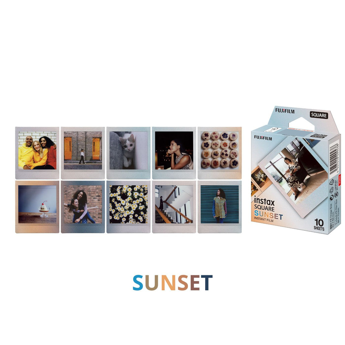 Combo de Filmes Fujifilm instax™ SQUARE Sunset com 30 Fotos