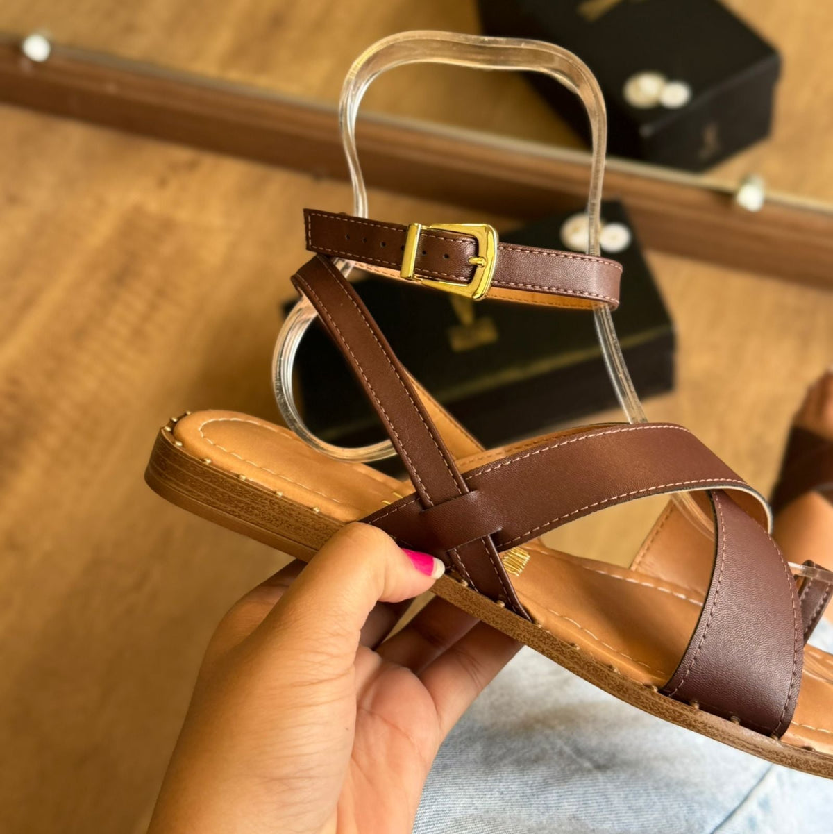 Rasteirinha Vizzano Detalhe Dourado 6463.107