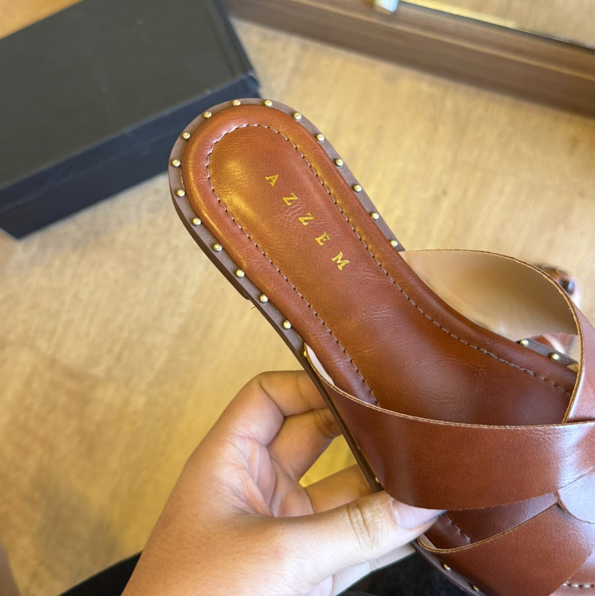 Sandália Azzem Flat Estilo Minimalista 266HE