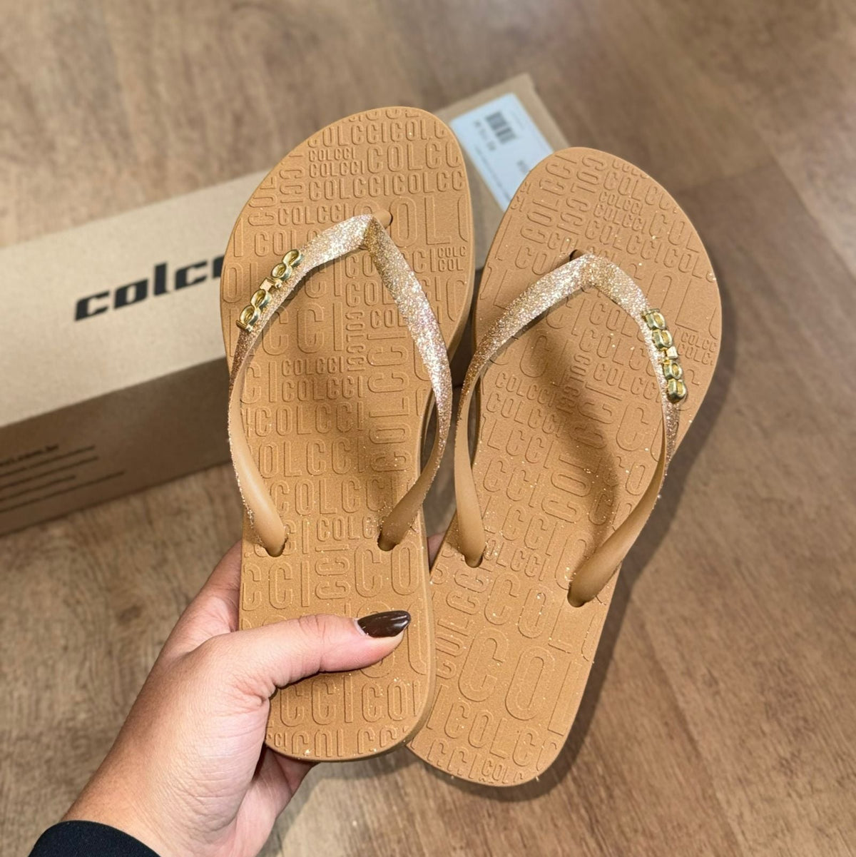Chinelo De Dedo Colcci Rio Tiras Em Glitter 158.01.00986